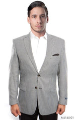 Houndstooth Blazer - Mens Small Houndstooth Wool Sport Coat