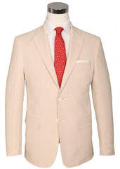 Seersucker Blazer - Tan Seersucker Sport Coat