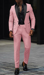 Pink Prom Tuxedo - Wedding Suit - Groom Tuxedo Suit