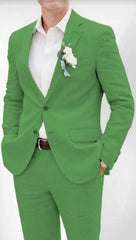 Mens Cotton Suit - Lime Summer Suit