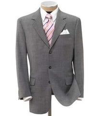 Mens 3 Button Blazer - Three Button Light Gray Sport Coat - Side Vented - Wool Blazer