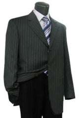 Mens 3 Button Blazer - Three Button Black and White Sport Coat - Side Vented - Wool Blazer