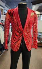 Mens Suit Red