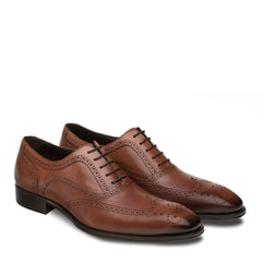 Mens Mezlan Ugalde Classic Wingtip Dress Shoe in Cognac