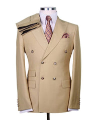 Mens Wool Business Suits For Men - Wool Fabric "Tan" Suit