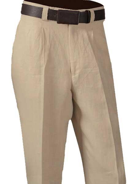 pleated beige pants