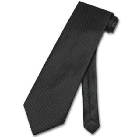 Black Horizontal Striped Men's Neck Tie