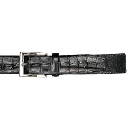 Black Genuine Hornback Belt 