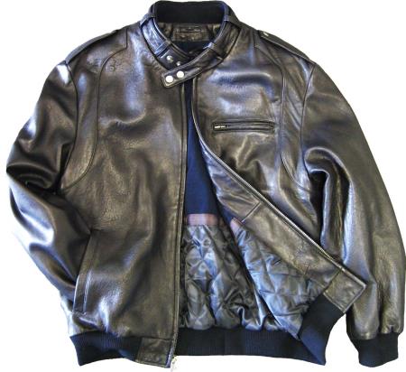 Mens Leather Bomber Jacket Soft Lambskin Black tanners avenue jacket