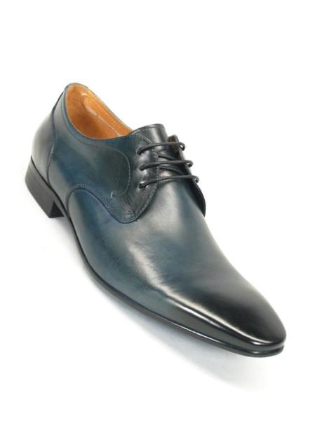 Carrucci Blue Lace Up Style Leather 