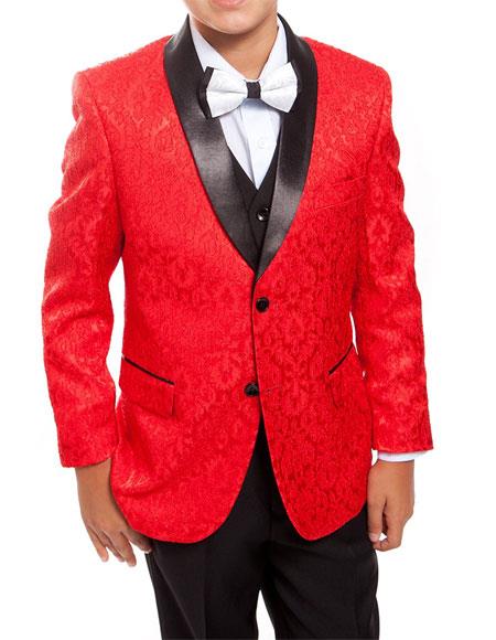 red blazer matching shirt