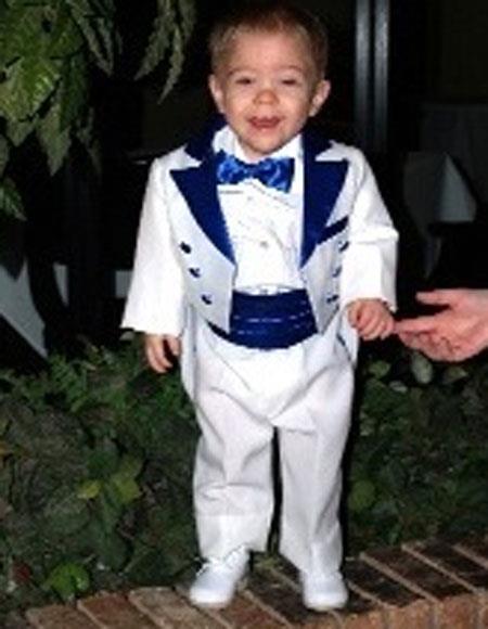 Sku#ch660 Two Toned White Tailcoat Tuxedo Royal Blue Avai