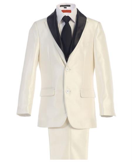 Boys Kids Sizes Tuxedo Suit Perfect for toddler Suit wedding  attire outfits White With Adjustable Tie