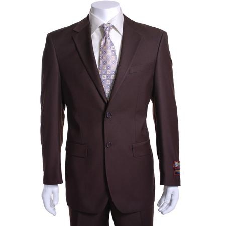Men's Brown 2-button Suit 2 Piece Suits - Two piece Business suits Suit