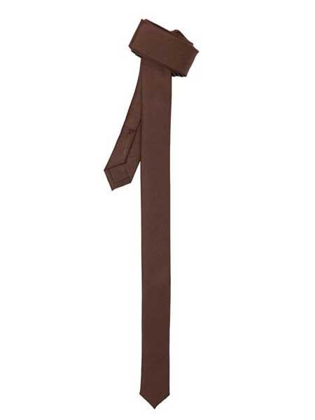 Super Skinny Fashionable Chocolate Fully Lined Slim NeckTie-Men's Neck Ties - Mens Dress Tie - Trendy Mens Ties
