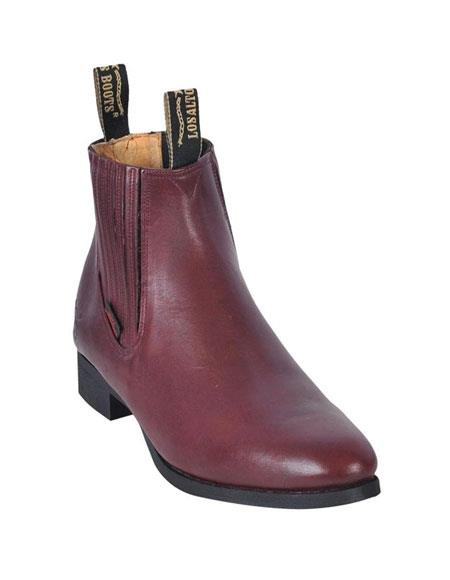 maroon short boots