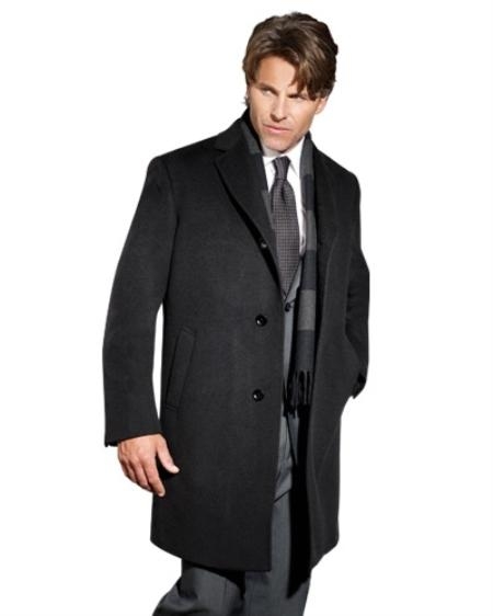 Men's Dress Coat 90% Wool Sports Coat Charcoal  Men's Overcoat Winter Men's Topcoat Sale