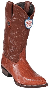 Wild West Cognac Teju Lizard Cowboy Boots 