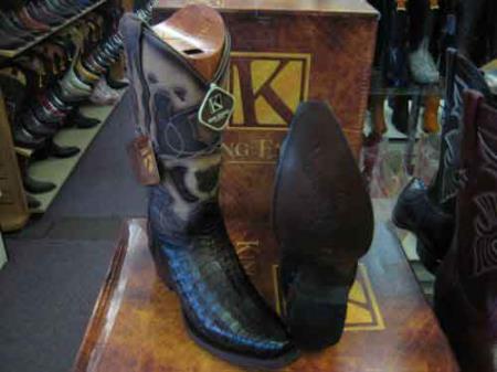 King Exotic Boots Genuine Crocodile Snip Toe Western Cowboy Dress Cowboy Boot Cheap Priced For Sale Online EE Brown