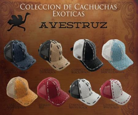 Men's Hats Genuine Ostrich Mesh Trucker Baseball Caps Diff.Colors 