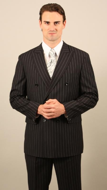 pinstripe suit with vest