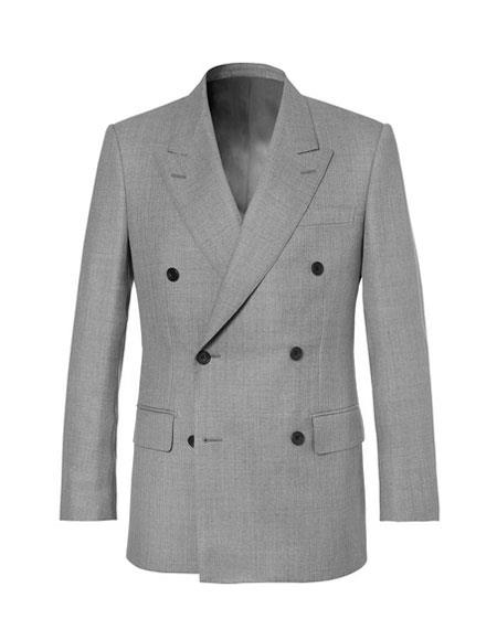 kingsman harry light grey Double Breasted suit
