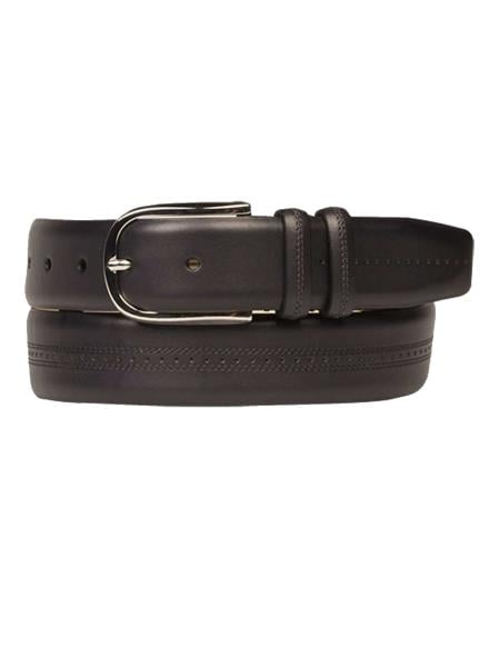 Mezlan Belts Brand Men's Genuine Calfskin Taupe Skin Belt