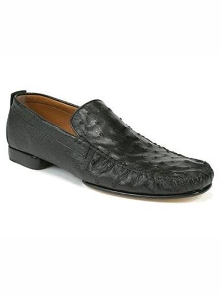 Mezlan Brand Black Genuine Ostrich Shoes
