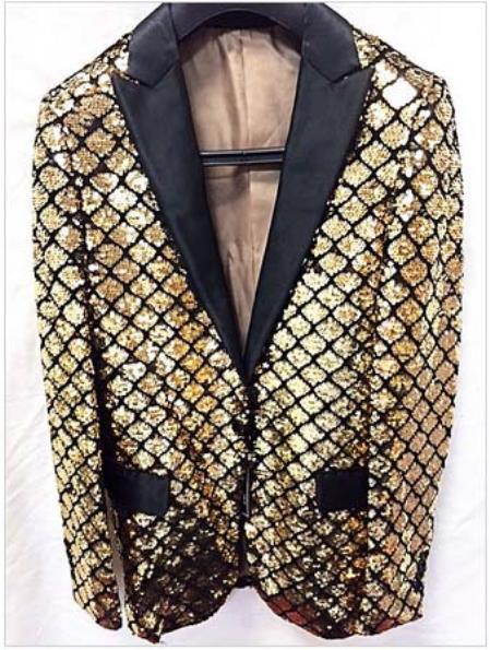 mens shiny gold jacket