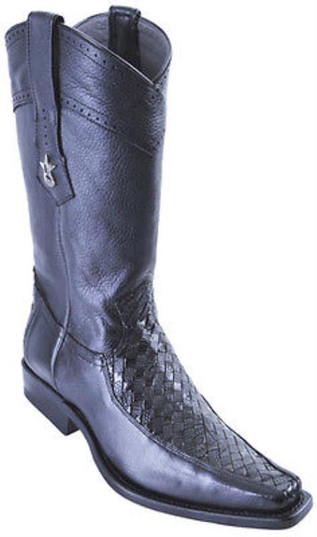 mens basket weave boots