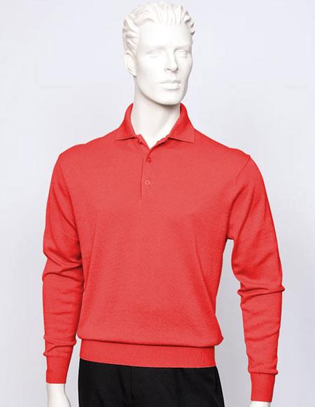 long sleeve red shirt mens