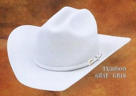 Gray Cowboy Western 4X Felt Hats Texas Style