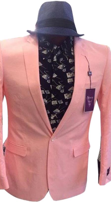  Men's Pink Cheap Priced Designer Fashion Dress Casual Blazer For Men On Sale One Button Blazer