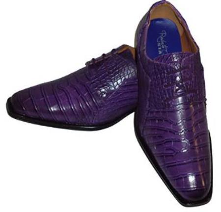 purple alligator shoes