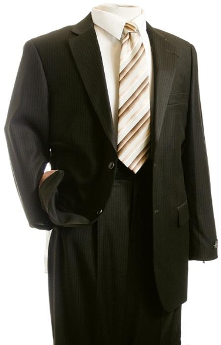 Men's Suit Brown Pinstripe Designer affordable Cheap Priced Business Suits Clearance Sale online sale 