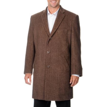 Pronto Moda Men's Dress Coat Men's Car Coat 'Ram' Light Brown ...