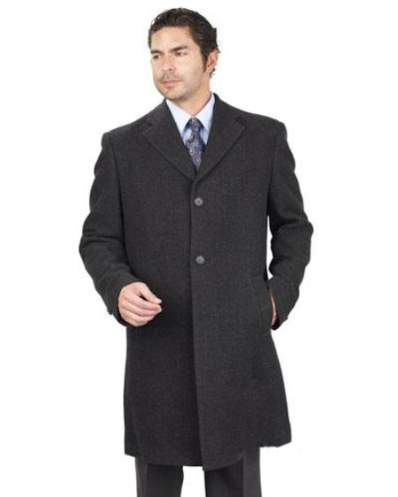 Men's Long Jacket With 2 Side Pocket PolyRayon Blend Unfinis