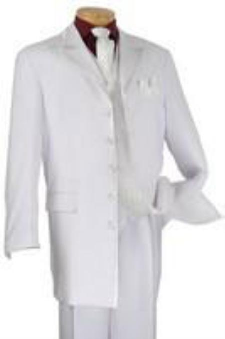 Mens Suits 5 Button White Suit