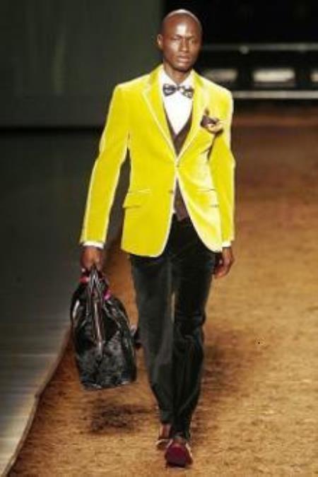 mens yellow sports coat