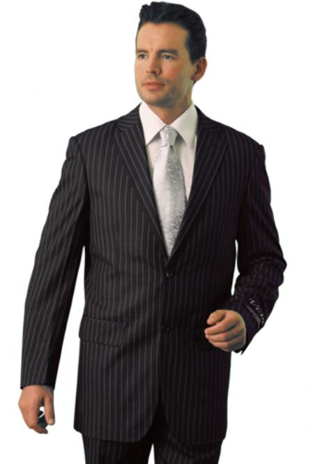 Classic Pinstripe Men's Trueran-Viscose affordable suit