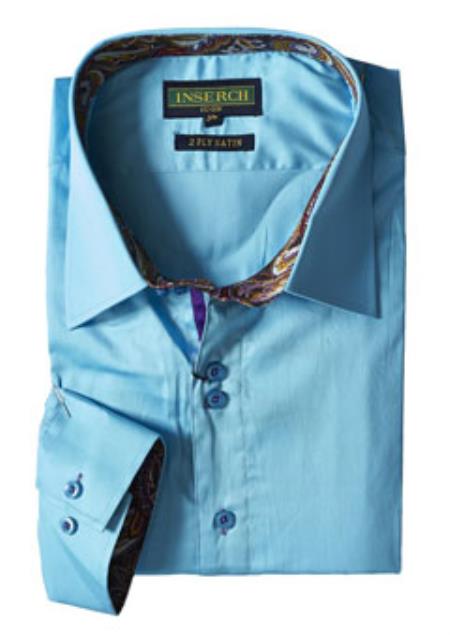 ice blue mens dress shirt