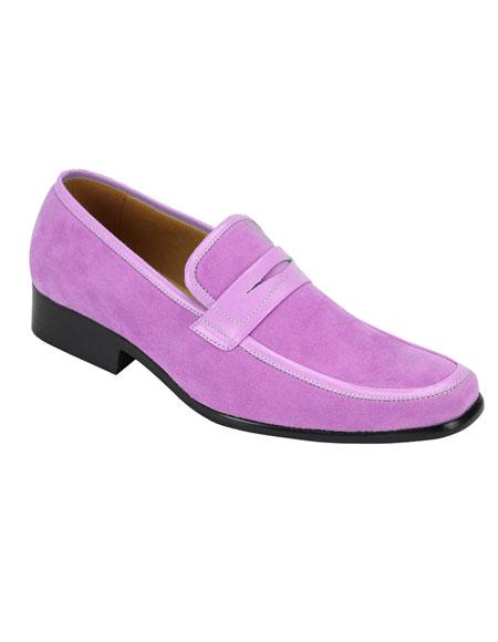 Men's Stylish Slip-On Lavender Casual Dress Shoes