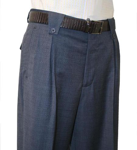 Men's Navy Wide Leg Pants