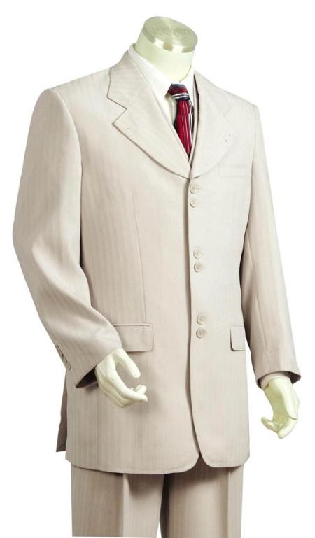 Men's 3 PC Suit Off White - Three Piece Suit