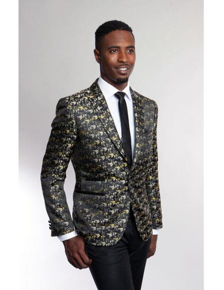 Black Mens Fashion Stage Blazer ~ Sport coat