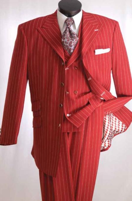 SKU#AK323 Men’s High Fashion 3pc Red Suit $139