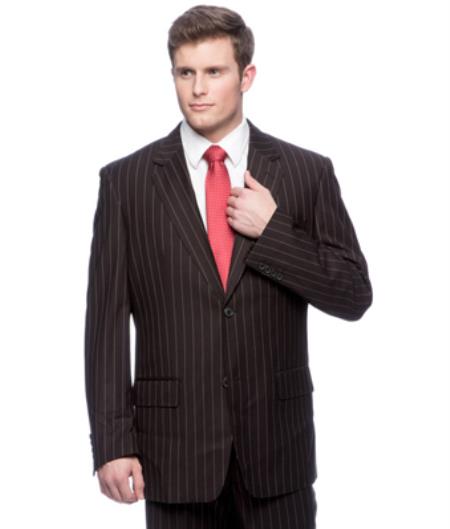 Mens Three Piece Suit - Vested Suit Tailored Modern Fit Suits 2-Button Flat Front Black Suit 