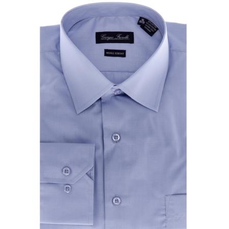 Men's Modern-fit Dress Shirt Blue