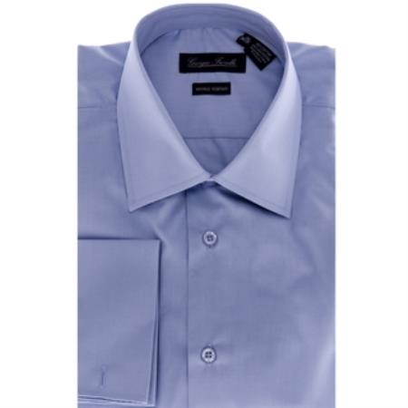 Men's Modern-Fit Dress Shirt Solid Blue