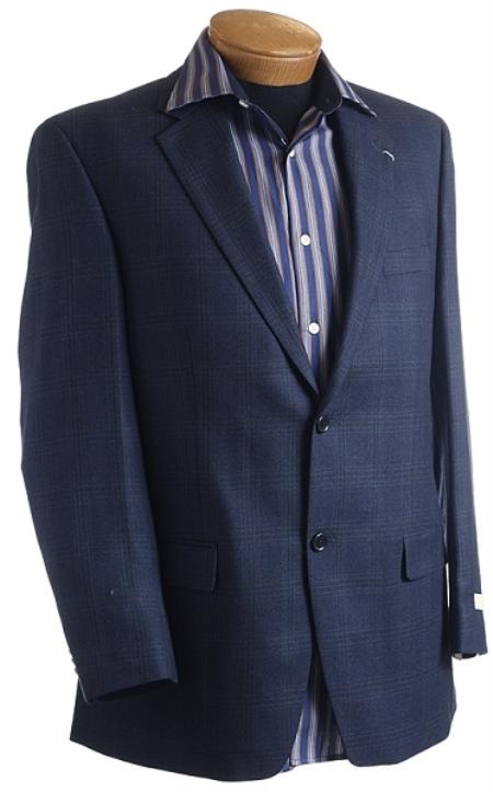 Cheap Priced Blazer Jacket For Men Online Men's Navy Designer Classic Window Pane Sports Jacket 